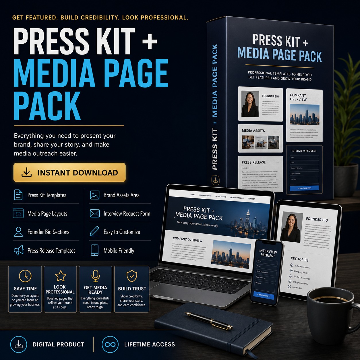 Press Kit + Media Page Pack